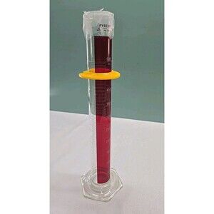 Pyrex 3042-500mL Red-Lined Cylinder Graduated with Spout Hexagonal Base